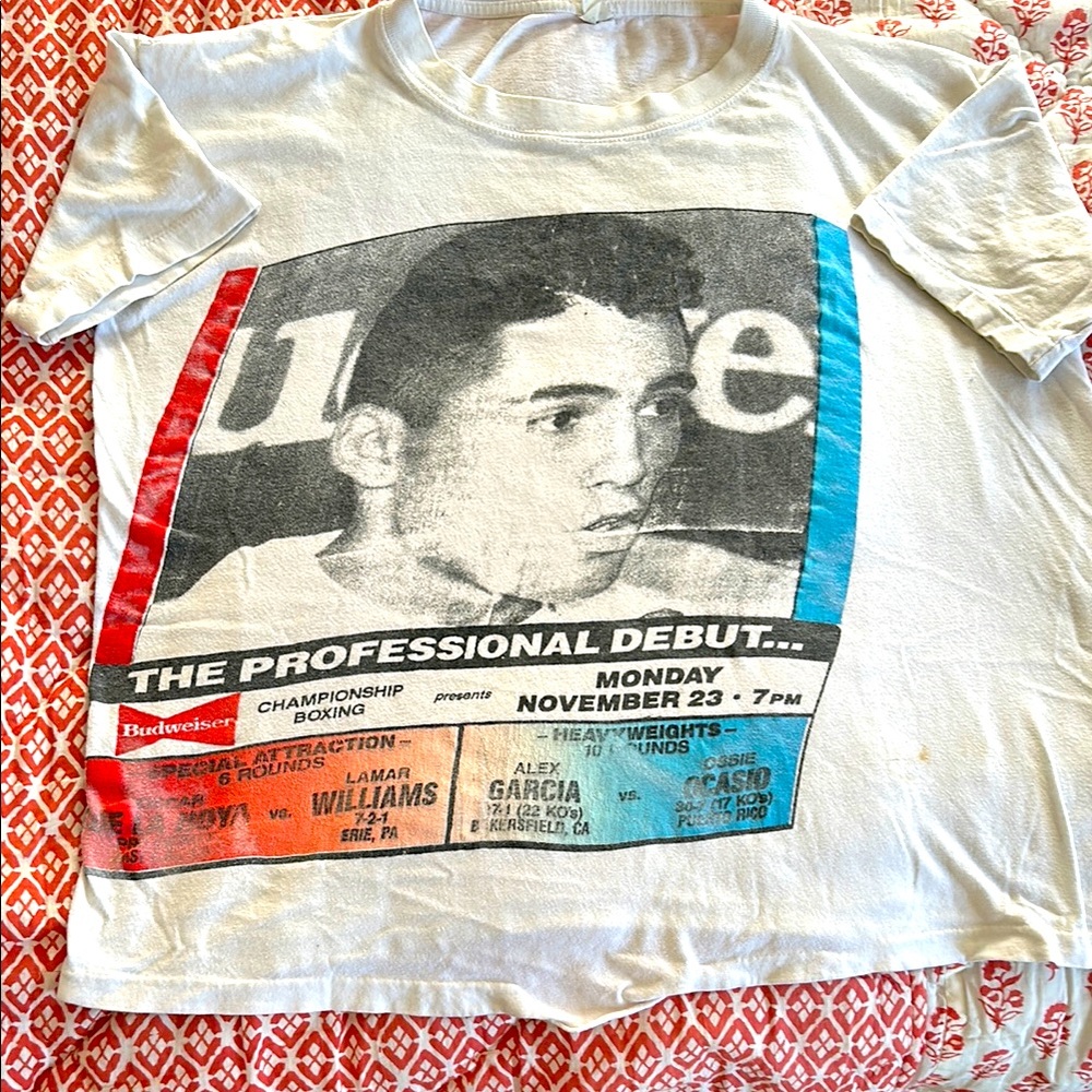 Vintage Graphic T Shirt Oscar de la Hoya Debut 1992. L